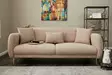 3-sits bäddsoffa Atelier del Sofa Simena Beige Polyester 210x95x80 cm - Bäddsoffor - 8683743317646 - 2