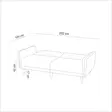 3-sits bäddsoffa Atelier del Sofa Aria Cream Linne 205x80x85 cm - Bäddsoffor - 8681875323856 - 7
