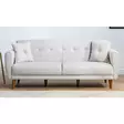 3-sits bäddsoffa Atelier del Sofa Aria Cream Linne 205x80x85 cm - Bäddsoffor - 8681875323856 - 2