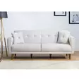 3-sits bäddsoffa Atelier del Sofa Aria Cream Linne 205x80x85 cm - Bäddsoffor - 8681875323856 - 3
