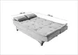 3-sits bäddsoffa Atelier del Sofa Kelebek Rock Tyg 190x85x90 cm - Bäddsoffor - 8681875598216 - 8