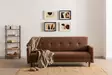 3-sits bäddsoffa Atelier del Sofa Hiko Brun Polyester 200x75x83 cm - Bäddsoffor - 8683742527626 - 2