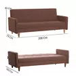 3-sits bäddsoffa Atelier del Sofa Hiko Brun Polyester 200x75x83 cm - Bäddsoffor - 8683742527626 - 7
