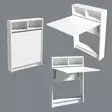 Fällbart Bord Hanah Home Bracked Vit Spånskiva 70x96x15 cm - Bord - 8681875187076 - 4