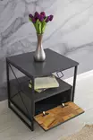 Sängbord Hanah Home Altunizade Antracit Spånskiva 45x50x41 cm - Nattduksbord - 8682870956216 - 4
