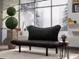 2-sits bäddsoffa Atelier del Sofa Chatto Svart Bomullsfodrad Polyestertyg 150x75x70 cm - Bäddsoffor - 8681875569506 - 2