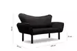 2-sits bäddsoffa Atelier del Sofa Chatto Svart Bomullsfodrad Polyestertyg 150x75x70 cm - Bäddsoffor - 8681875569506 - 7