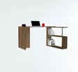 Skrivbord Hanah Home Cayko Valnöt Spånskiva 130x73,8x50 cm - Skrivbord - 8681875883176 - 3