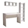 Skrivbord Hanah Home Hera Vit Spånskiva 118x80x58 cm 48,6x160x22 cm 90x25,6x22 cm - Bokhyllor - 8681875808216 - 3