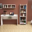 Skrivbord Hanah Home Hera Vit Spånskiva 118x80x58 cm 48,6x160x22 cm 90x25,6x22 cm - Bokhyllor - 8681875808216 - 2
