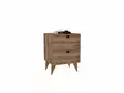 Sängbord Hanah Home Kada Valnöt Spånskiva 40x55x42 cm - Nattduksbord - 8683342782746 - 2