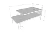 Soffbord Hanah Home Loire Vit Spånskiva 100x40x50 cm - Soffbord - 8683342169516 - 7
