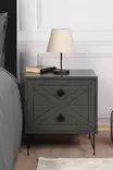 Sängbord Hanah Home Luna Antracit Spånskiva 50x55x40 cm - Nattduksbord - 8683342427616 - 1