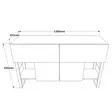 Konsolbord Hanah Home Ml26A Furu Spånskiva 139x83,6x43,3 cm - Byråer och skåp - 8683342772266 - 6