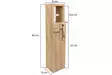 Badrumsskåp Hanah Home Star Ek Spånskiva 15x65x12 cm - Badrumsmöbler - 8681875365276 - 8