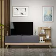 TV-bänk Hanah Home Dizayn Antracit Valnöt Spånskiva 180x82x37 cm - TV-bänkar - 8682870375826 - 1