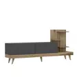TV-bänk Hanah Home Dizayn Antracit Valnöt Spånskiva 180x82x37 cm - TV-bänkar - 8682870375826 - 4