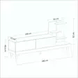 TV-bänk Hanah Home Dizayn Antracit Valnöt Spånskiva 180x82x37 cm - TV-bänkar - 8682870375826 - 7