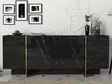 Konsolbord Hanah Home Veyron Svart Guld Spånskiva 180x75,5x46,6 cm - Byråer och skåp - 8681875669916 - 2