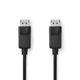 Displayport-kabel | DisplayPort Hane | DisplayPort Hane | 4K@60Hz | Guldplaterad | 2.00 m | Rund | PVC | Svart | Label - Dator och nätverk - 5412810420766 - 1