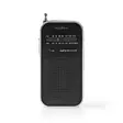 FM-radio | Portabel design | AM / FM | Batteridriven | Analog | 1.5 W | Svart Vit Skärm | Hörlursuttag | IP20 | Aluminium / Svart - Radioapparater - 5412810329526 - 1