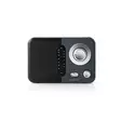 FM-radio | Portabel design | FM | Batteridriven / Strömadapter | Analog | 2.4 W | Svart Vit Skärm | Hörlursuttag | IP20 | Handtag | Grå / Svart - Radioapparater - 5412810272556 - 1