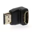 HDMI Adapter | HDMI Kontakt | HDMI Utgång | Guldplaterad | Vinklat 90° | ABS | Svart | 1 st. | Låda - Videokontakter och pluggar - 5412810289936 - 41