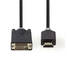 HDMI kabel | HDMI Kontakt | DVI-D 24+1-Pin Hane | 1080p | Guldplaterad | 2.00 m | Rak | PVC | Antracit | Låda - HDMI-kablar - 5412810264346 - 3