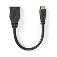 High Speed HDMI kabel med Ethernet | HDMI Mini kontakt | HDMI Utgång | 4K@30Hz | 10.2 Gbps | 0.20 m | Rund | PVC | Svart | Låda - HDMI-kablar - 5412810427116 - 35