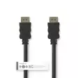 High Speed HDMI kabel med Ethernet | HDMI Kontakt | HDMI Kontakt | 4K@30Hz | ARC | 10.2 Gbps | 10.0 m | Rund | PVC | Svart | Tag - HDMI-kablar - 5412810295036 - 66