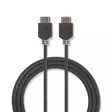 High Speed HDMI kabel med Ethernet | HDMI Kontakt | HDMI Kontakt | 4K@60Hz | ARC | 18 Gbps | 3.00 m | Rund | PVC | Antracit | Låda - HDMI-kablar - 5412810264476 - 75