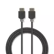 High Speed HDMI kabel med Ethernet | HDMI Kontakt | HDMI Kontakt | 4K@60Hz | ARC | 18 Gbps | 3.00 m | Rund | PVC | Antracit | Låda - HDMI-kablar - 5412810264476 - 1