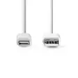 Lightning Kabel | USB 2.0 | Apple Lightning, 8-stifts | USB-A Hane | 480 Mbps | Nickelplaterad | 3.00 m | Rund | PVC | Vit | Låda - Blixtkablar - 5412810288786 - 10