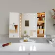 Lumio Lights tredelad vit sminkspegel med ljus - Sminkverktyg - 6438014385556 - 5