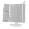 Lumio Lights tredelad vit sminkspegel med ljus - Sminkverktyg - 6438014385556 - 2