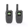 Walkie-talkie Set | 2 handenheter | Upp till 8 km | Frekvens kanaler: 8 | PTT / VOX | Upp till 2,5 timmar | Hörlursuttag | Svart - Walkie-talkies och megafoner - 5412810309726 - 1