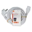 Strömkabel | Strömkontakt Hane | IEC-320-C13 | Vinklat | Rak | Nickelplaterad | 5.00 m | Rund | PVC | Vit | Label - Strömkablar och kontakter - 5412810424986 - 66