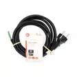 Strömkabel | Strömkontakt Hane | Open | Rak | Rak | Nickelplaterad | 3.00 m | Rund | PVC | Svart | Label - Strömkablar och kontakter - 5412810427666 - 66