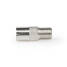 Satellite & Antenn Adapter | F Hona | IEC (Koax) Hona | Nickelplaterad | 75 Ohm | Rak | Metall | Silver | 1 st. | Låda - Antennkontakter och adaptrar - 5412810319916 - 2