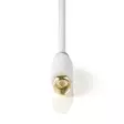 Satellite & Antenn kabel | F Hane | F Hane | Guldplaterad | 90 dB | 75 Ohm | Enskaligt skydd | 1.00 m | Rund | PVC | Vit | Låda - Antennkablar - 5412810320646 - 10