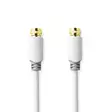 Satellite & Antenn kabel | F Hane | F Hane | Guldplaterad | 90 dB | 75 Ohm | Enskaligt skydd | 1.00 m | Rund | PVC | Vit | Låda - Antennkablar - 5412810320646 - 1