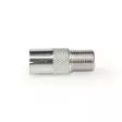 Satellite & Antenn Adapter | F Hona | IEC (Koax) Hona | Nickelplaterad | 75 Ohm | Rak | Metall | Silver | 1 st. | Låda - Antennkontakter och adaptrar - 5412810319916 - 15
