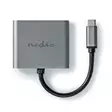 USB-C Adapter | 2-in-1 | USB 3.2 Gen 1 | USB-C Hane | 2x HDMI | 4K@30Hz | 0.10 m | Rund | Nickelplaterad | PVC | Svart | Låda - Dator och nätverk - 5412810411566 - 30