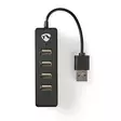 USB-hubb | USB-A Male | 4x USB A Female | 4-Port port(s) | USB 2.0 | USB ström - Dator och nätverk - 5412810315116 - 75
