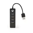 USB-hubb | USB-A Male | 4x USB A Female | 4-Port port(s) | USB 2.0 | USB ström - Dator och nätverk - 5412810315116 - 1