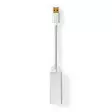 USB-nätverkskort | USB 3.2 Gen 1 | 1 Gbps | USB-A Hane | RJ45 Hona | 0.20 m | Rund | Guldplaterad | Koppar | Silver | Kartong med täckt fönster - Dator och nätverk - 5412810331666 - 30