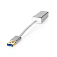 USB-nätverkskort | USB 3.2 Gen 1 | 1 Gbps | USB-A Hane | RJ45 Hona | 0.20 m | Rund | Guldplaterad | Koppar | Silver | Kartong med täckt fönster - Dator och nätverk - 5412810331666 - 40