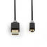 USB-kabel | USB 2.0 | USB-A Hane | USB Mini-B 5 pin Hane | 480 Mbps | Guldplaterad | 2.00 m | Rund | PVC | Antracit | Låda - Dator och nätverk - 5412810263486 - 6