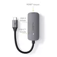 USB Multi-Port Adapter | 3-in-1 | USB 3.2 Gen 1 | USB-C Hane | HDMI Utgång / USB-A Hona / USB-C Hona | 5 Gbps | 0.10 m | Rund | Nickelplaterad | PVC | Grå | Låda - Dator och nätverk - 5412810415496 - 50
