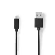 USB-kabel | USB 2.0 | USB-A Hane | USB Micro-B Hane | 11 W | 480 Mbps | Nickelplaterad | 2.00 m | Rund | PVC | Svart | Label - Dator och nätverk - 5412810421626 - 1